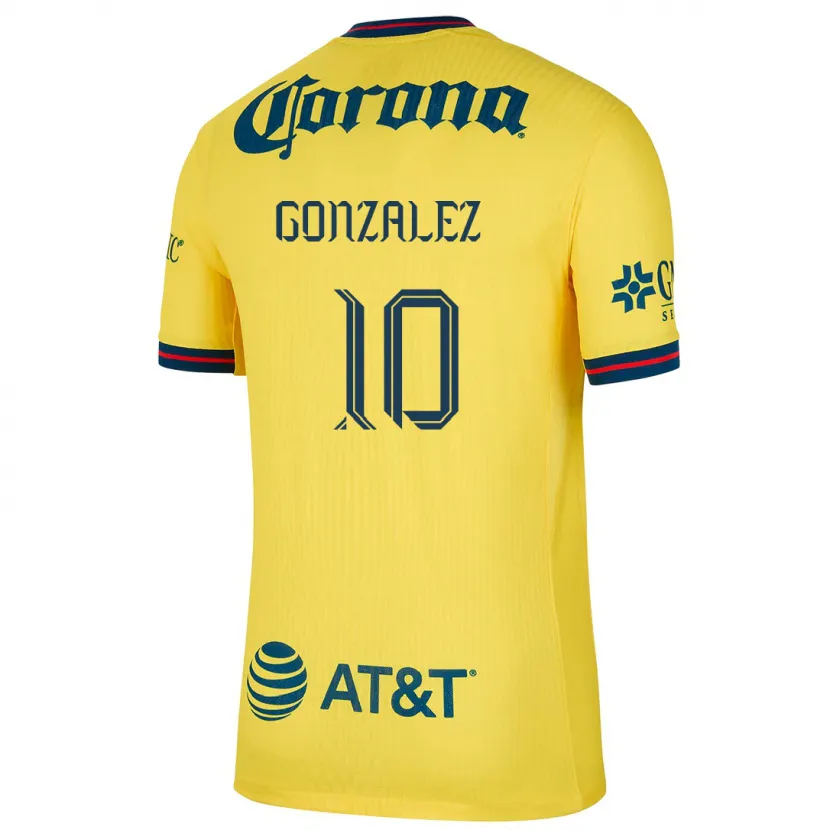 Danxen Män Alison Gonzalez #10 Gul Blå Hemmatröja Matchtröjor 2024/25 Tröjor T-Tröja