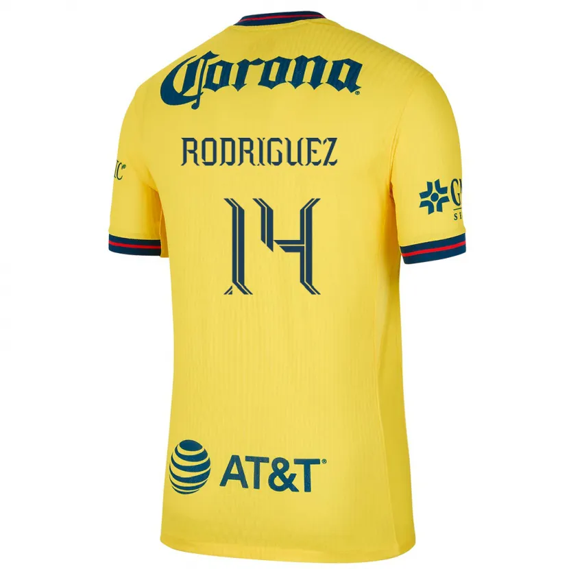 Danxen Män Monica Rodriguez #14 Gul Blå Hemmatröja Matchtröjor 2024/25 Tröjor T-Tröja