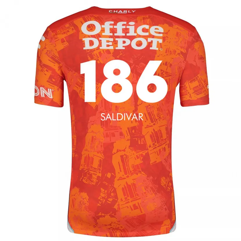 Danxen Män José Saldívar #186 Orange Vit Bortatröja Matchtröjor 2024/25 Tröjor T-Tröja