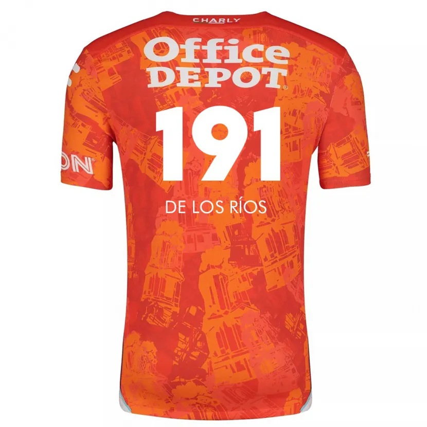 Danxen Män Sergio De Los Ríos #191 Orange Vit Bortatröja Matchtröjor 2024/25 Tröjor T-Tröja