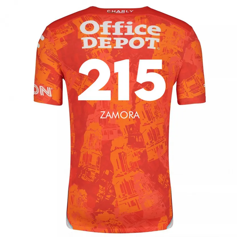 Danxen Män Yahir Zamora #215 Orange Vit Bortatröja Matchtröjor 2024/25 Tröjor T-Tröja