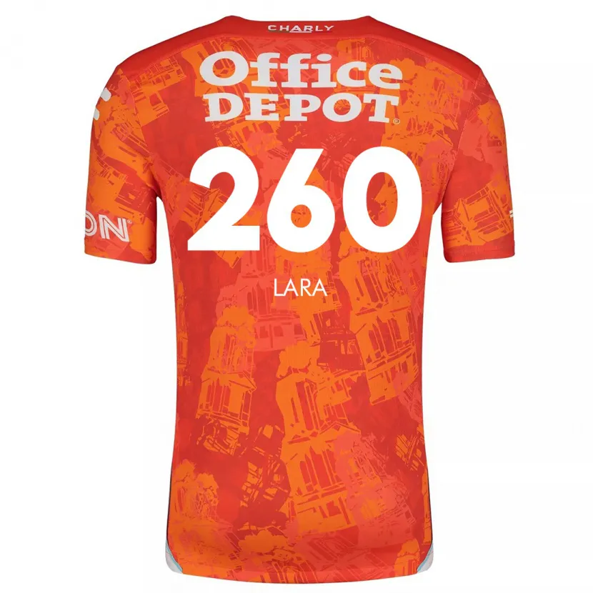 Danxen Män Jesús Lara #260 Orange Vit Bortatröja Matchtröjor 2024/25 Tröjor T-Tröja