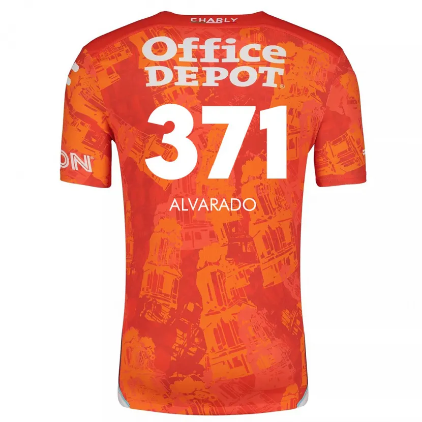 Danxen Män Brandon Alvarado #371 Orange Vit Bortatröja Matchtröjor 2024/25 Tröjor T-Tröja