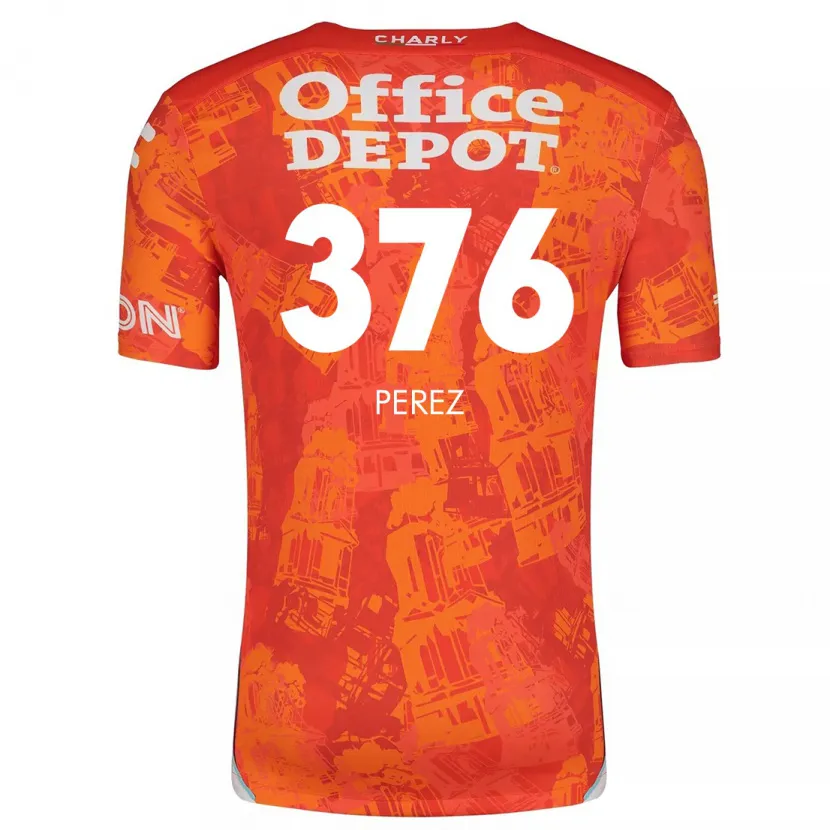 Danxen Män Abraham Pérez #376 Orange Vit Bortatröja Matchtröjor 2024/25 Tröjor T-Tröja