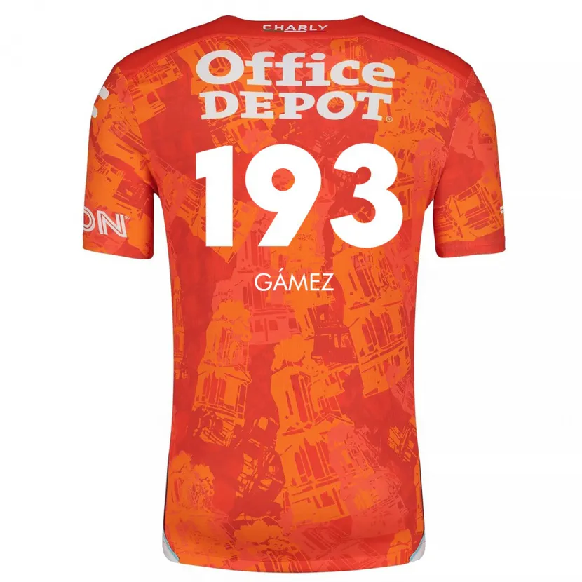 Danxen Män Juan Gámez #193 Orange Vit Bortatröja Matchtröjor 2024/25 Tröjor T-Tröja