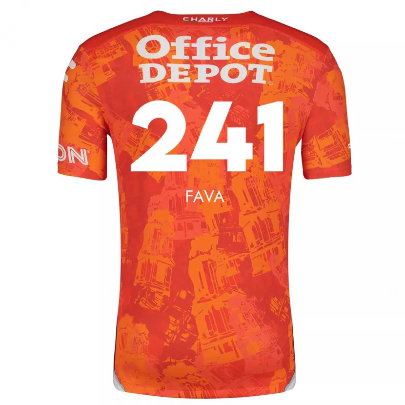 Danxen Män Marco Fava #241 Orange Vit Bortatröja Matchtröjor 2024/25 Tröjor T-Tröja