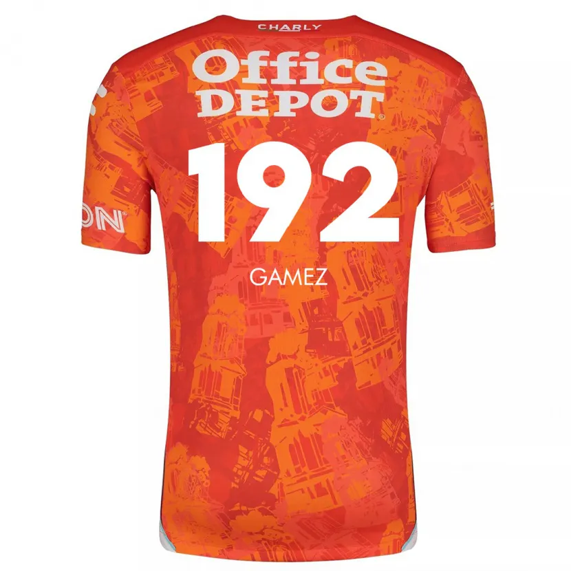 Danxen Män Jonathan Gámez #192 Orange Vit Bortatröja Matchtröjor 2024/25 Tröjor T-Tröja