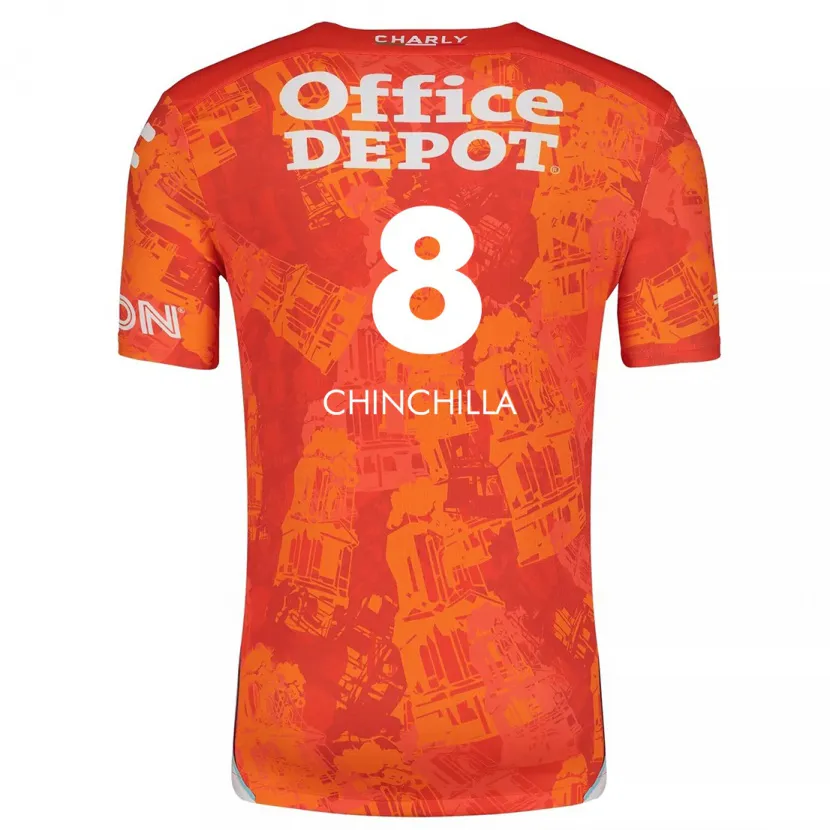 Danxen Män Priscila Chinchilla #8 Orange Vit Bortatröja Matchtröjor 2024/25 Tröjor T-Tröja
