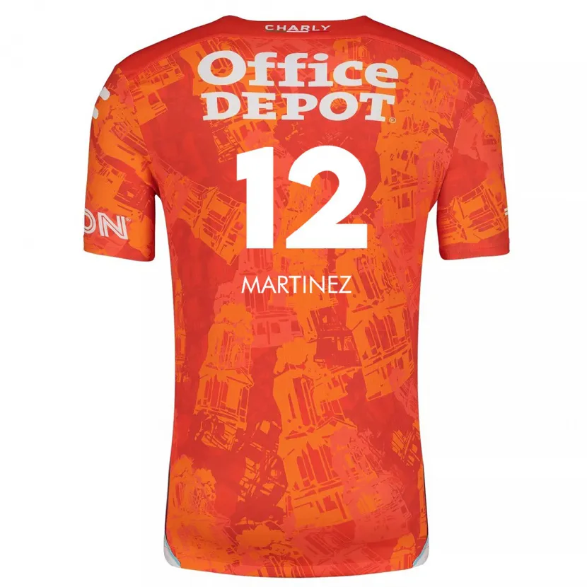 Danxen Män Sofía Martínez #12 Orange Vit Bortatröja Matchtröjor 2024/25 Tröjor T-Tröja