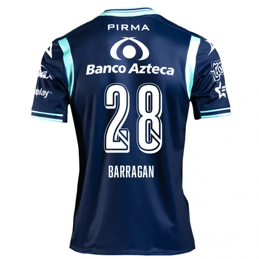 Danxen Män Martín Barragán #28 Marinblå Bortatröja Matchtröjor 2024/25 Tröjor T-Tröja