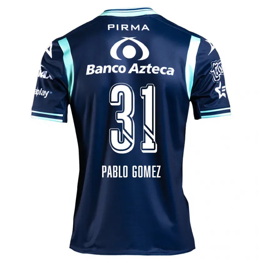 Danxen Män Juan Pablo Gómez #31 Marinblå Bortatröja Matchtröjor 2024/25 Tröjor T-Tröja