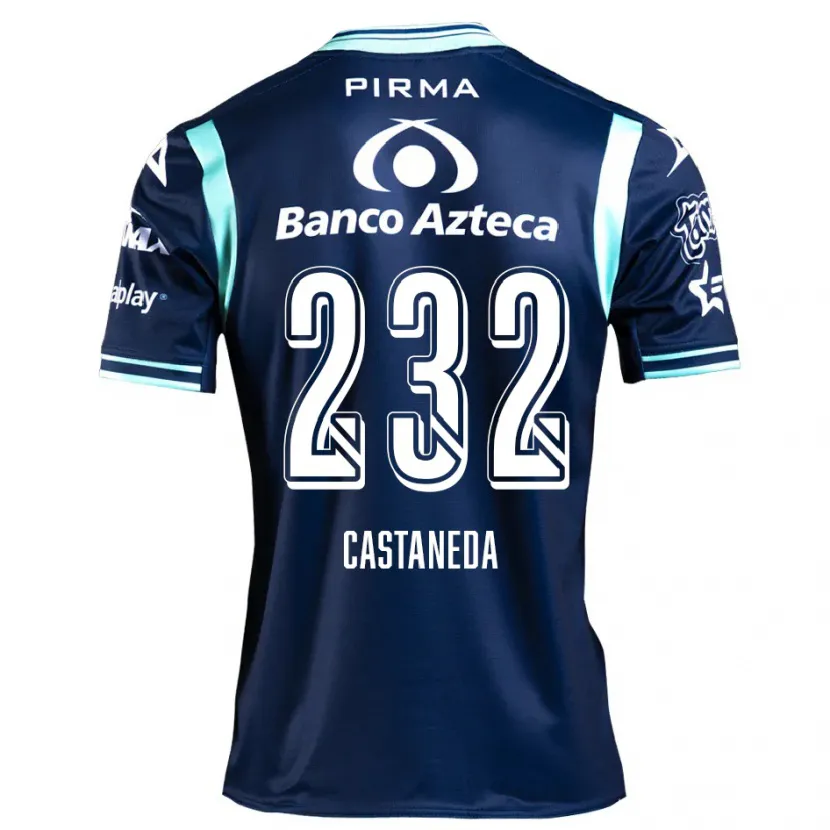 Danxen Män Ángel Castañeda #232 Marinblå Bortatröja Matchtröjor 2024/25 Tröjor T-Tröja