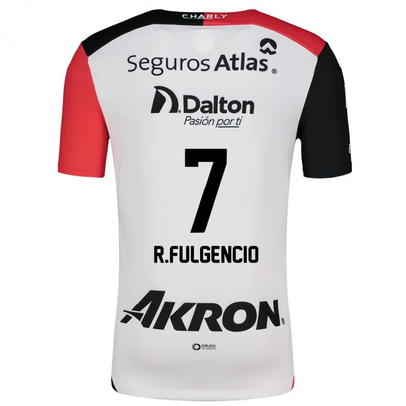 Danxen Män Raymundo Fulgencio #7 Vit Röd Svart Bortatröja Matchtröjor 2024/25 Tröjor T-Tröja