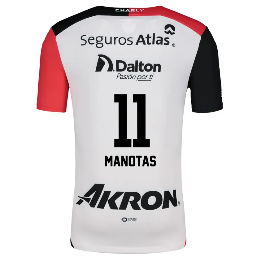 Danxen Män Mauro Manotas #11 Vit Röd Svart Bortatröja Matchtröjor 2024/25 Tröjor T-Tröja