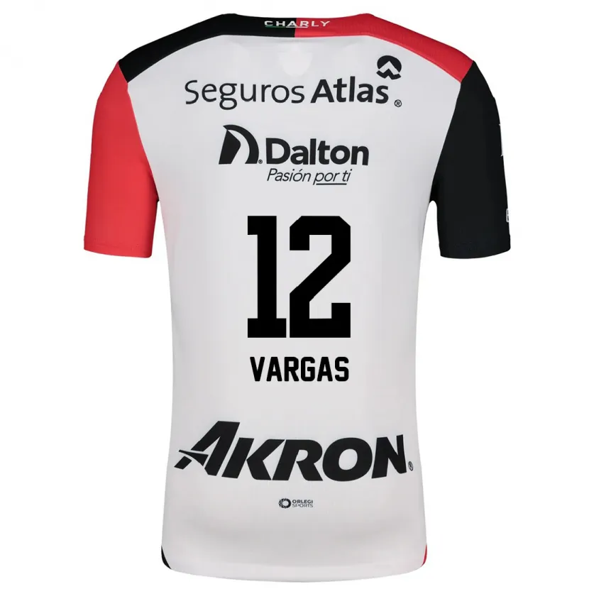 Danxen Män Camilo Vargas #12 Vit Röd Svart Bortatröja Matchtröjor 2024/25 Tröjor T-Tröja