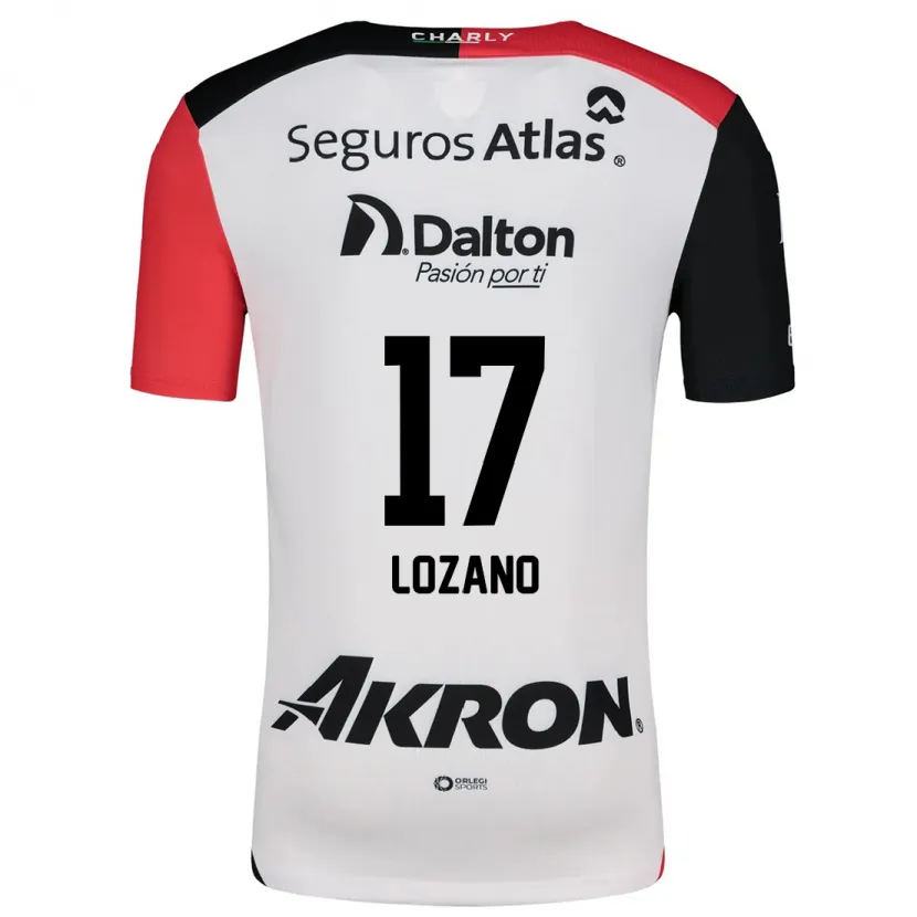 Danxen Män José Lozano #17 Vit Röd Svart Bortatröja Matchtröjor 2024/25 Tröjor T-Tröja