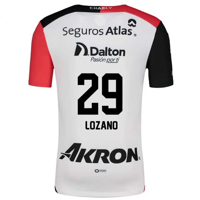 Danxen Män Brian Lozano #29 Vit Röd Svart Bortatröja Matchtröjor 2024/25 Tröjor T-Tröja