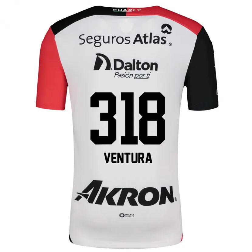 Danxen Män Lissandro Ventura #318 Vit Röd Svart Bortatröja Matchtröjor 2024/25 Tröjor T-Tröja