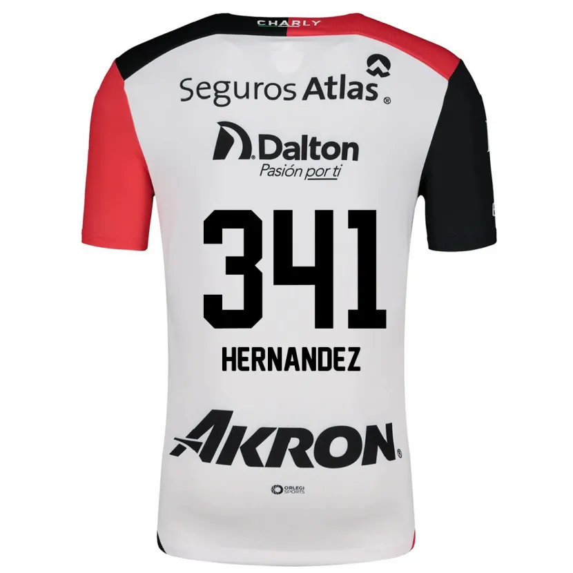Danxen Män Leonardo Hernández #341 Vit Röd Svart Bortatröja Matchtröjor 2024/25 Tröjor T-Tröja