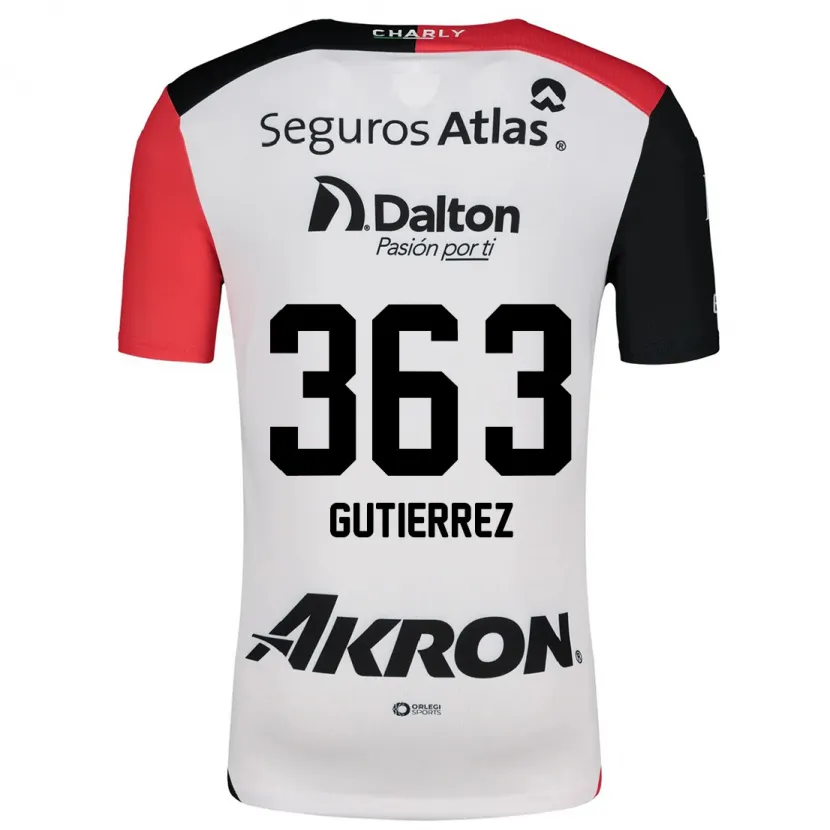 Danxen Män Orlando Gutiérrez #363 Vit Röd Svart Bortatröja Matchtröjor 2024/25 Tröjor T-Tröja