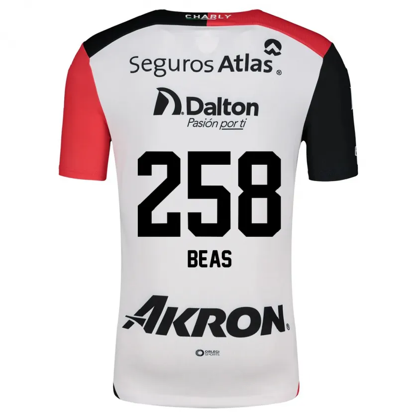 Danxen Män Álvaro Beas #258 Vit Röd Svart Bortatröja Matchtröjor 2024/25 Tröjor T-Tröja