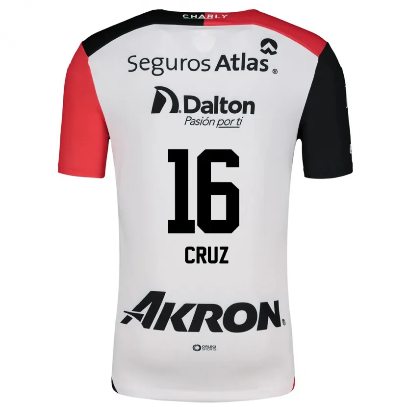 Danxen Män Daniela Cruz #16 Vit Röd Svart Bortatröja Matchtröjor 2024/25 Tröjor T-Tröja