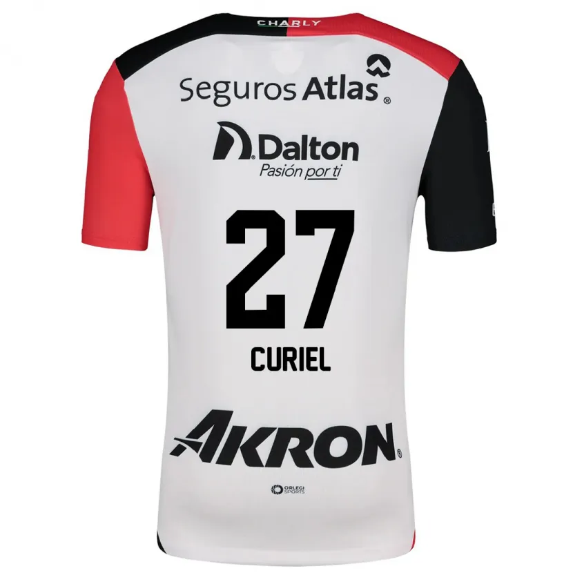 Danxen Män Alexa Curiel #27 Vit Röd Svart Bortatröja Matchtröjor 2024/25 Tröjor T-Tröja