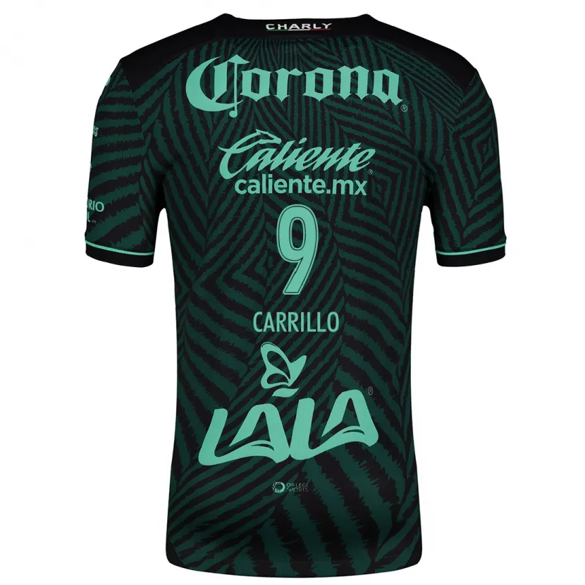 Danxen Män Jordán Carrillo #9 Svart Grön Bortatröja Matchtröjor 2024/25 Tröjor T-Tröja