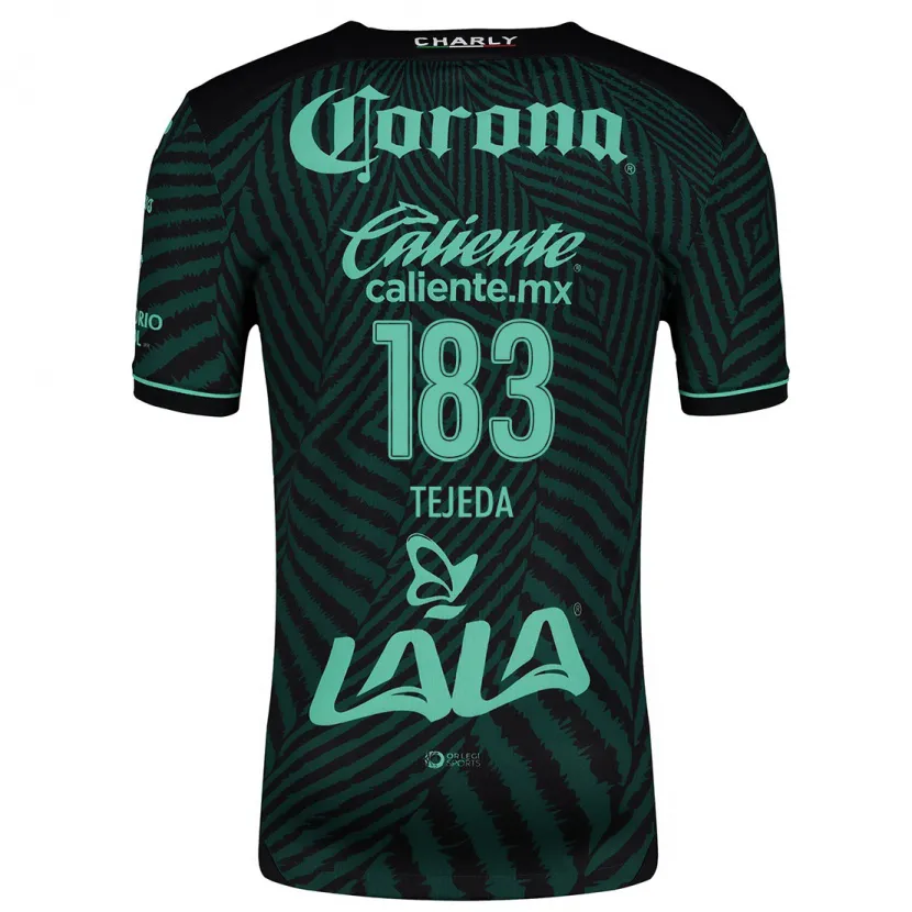 Danxen Män Juan Tejeda #183 Svart Grön Bortatröja Matchtröjor 2024/25 Tröjor T-Tröja