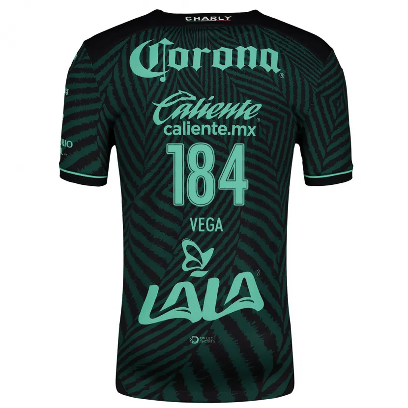 Danxen Män Luis Vega #184 Svart Grön Bortatröja Matchtröjor 2024/25 Tröjor T-Tröja