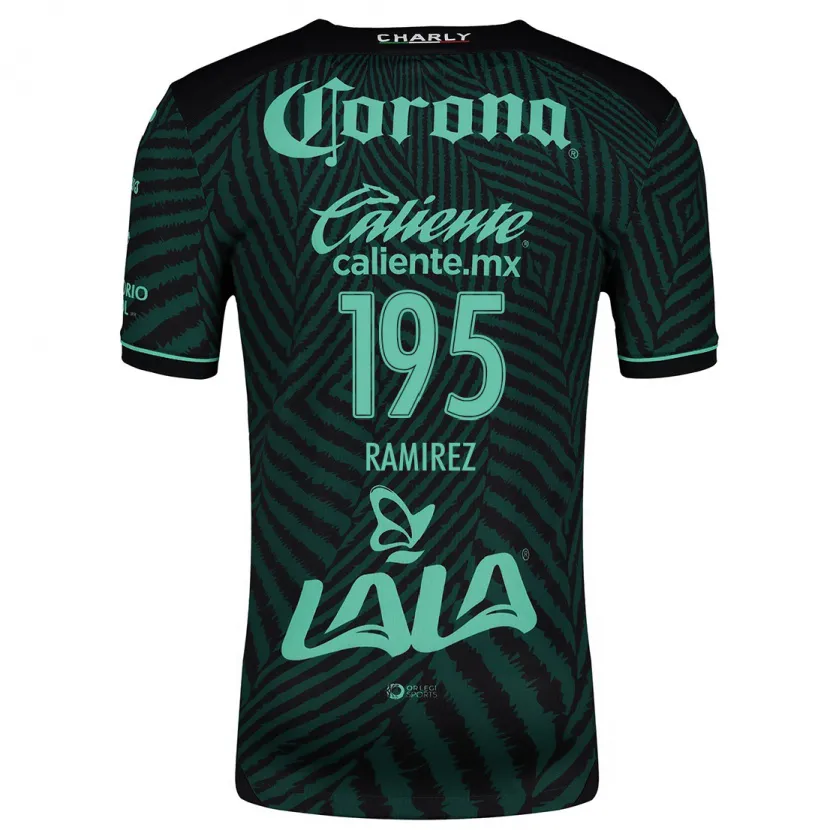 Danxen Män Jesús Ramírez #195 Svart Grön Bortatröja Matchtröjor 2024/25 Tröjor T-Tröja