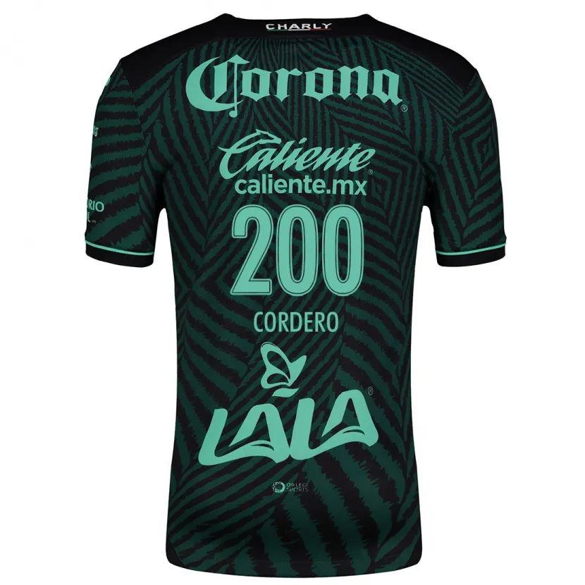 Danxen Män Mario Cordero #200 Svart Grön Bortatröja Matchtröjor 2024/25 Tröjor T-Tröja