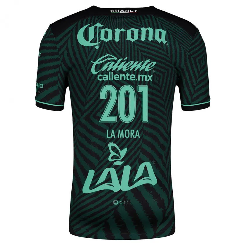 Danxen Män Luis De La Mora #201 Svart Grön Bortatröja Matchtröjor 2024/25 Tröjor T-Tröja