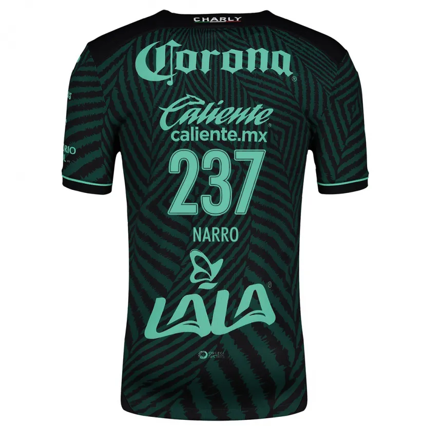 Danxen Män Ernesto Narro #237 Svart Grön Bortatröja Matchtröjor 2024/25 Tröjor T-Tröja