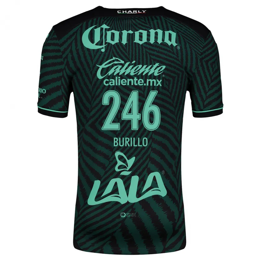 Danxen Män Juan Burillo #246 Svart Grön Bortatröja Matchtröjor 2024/25 Tröjor T-Tröja
