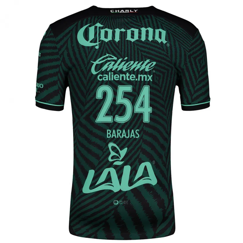 Danxen Män Sergio Barajas #254 Svart Grön Bortatröja Matchtröjor 2024/25 Tröjor T-Tröja