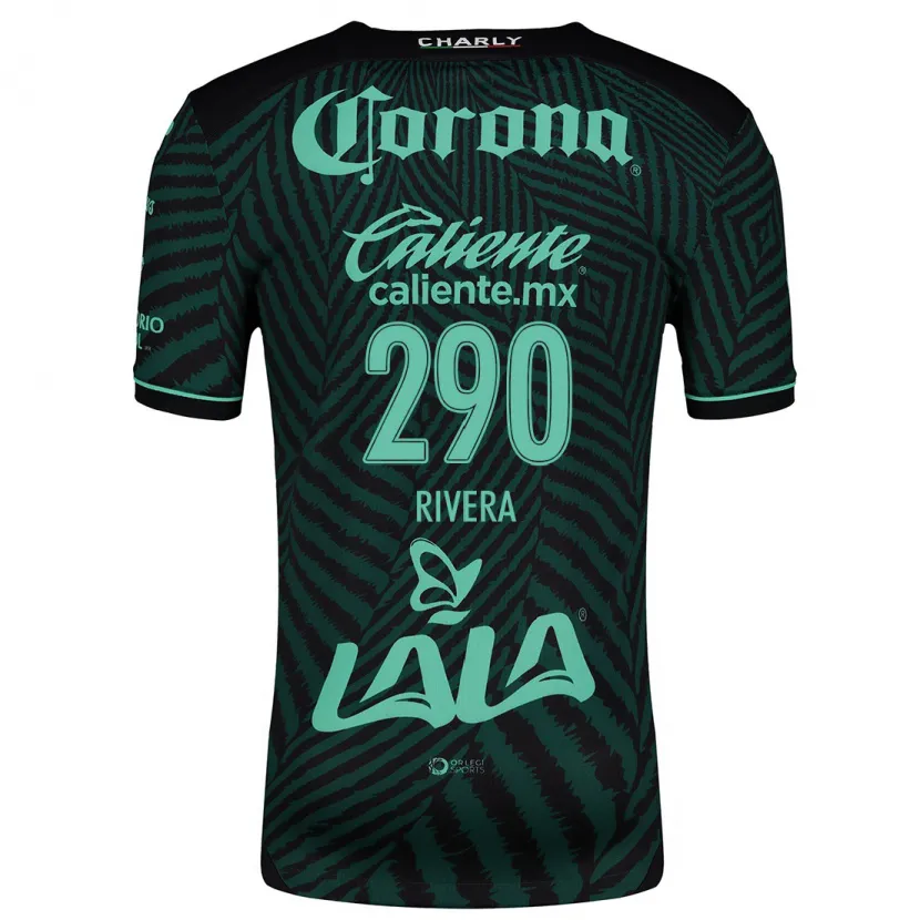 Danxen Män Ángel Rivera #290 Svart Grön Bortatröja Matchtröjor 2024/25 Tröjor T-Tröja
