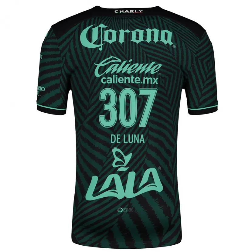 Danxen Män Eduardo De Luna #307 Svart Grön Bortatröja Matchtröjor 2024/25 Tröjor T-Tröja