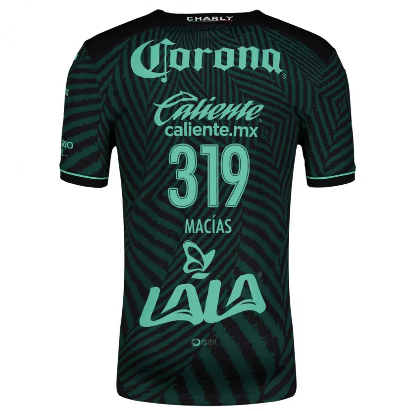 Danxen Män Jesús Macías #319 Svart Grön Bortatröja Matchtröjor 2024/25 Tröjor T-Tröja
