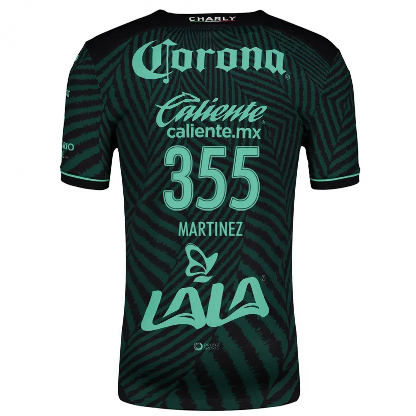 Danxen Män Leonardo Martinez #355 Svart Grön Bortatröja Matchtröjor 2024/25 Tröjor T-Tröja