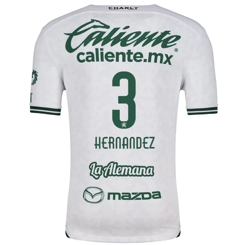 Danxen Män Pedro Hernández #3 Vit Grön Bortatröja Matchtröjor 2024/25 Tröjor T-Tröja
