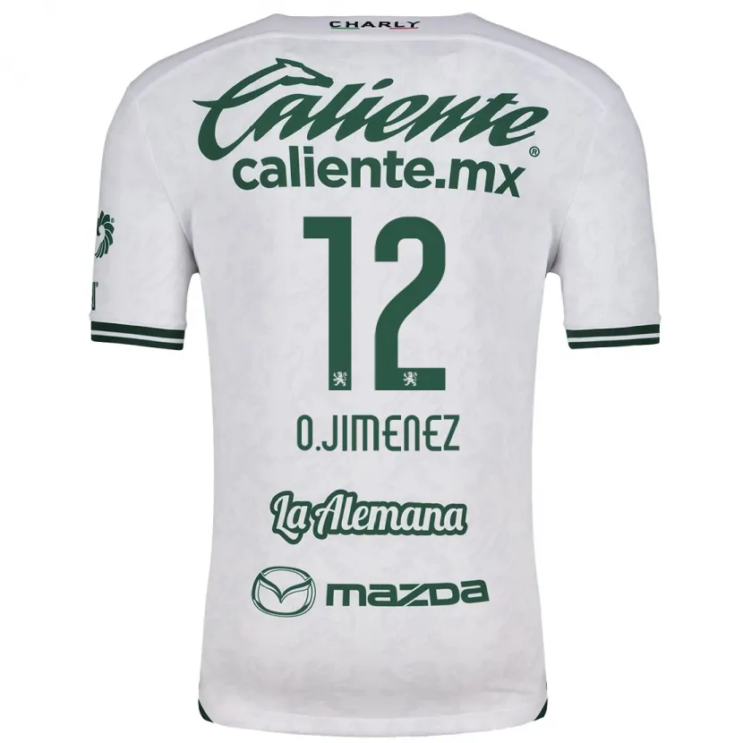 Danxen Män Óscar Jiménez #12 Vit Grön Bortatröja Matchtröjor 2024/25 Tröjor T-Tröja