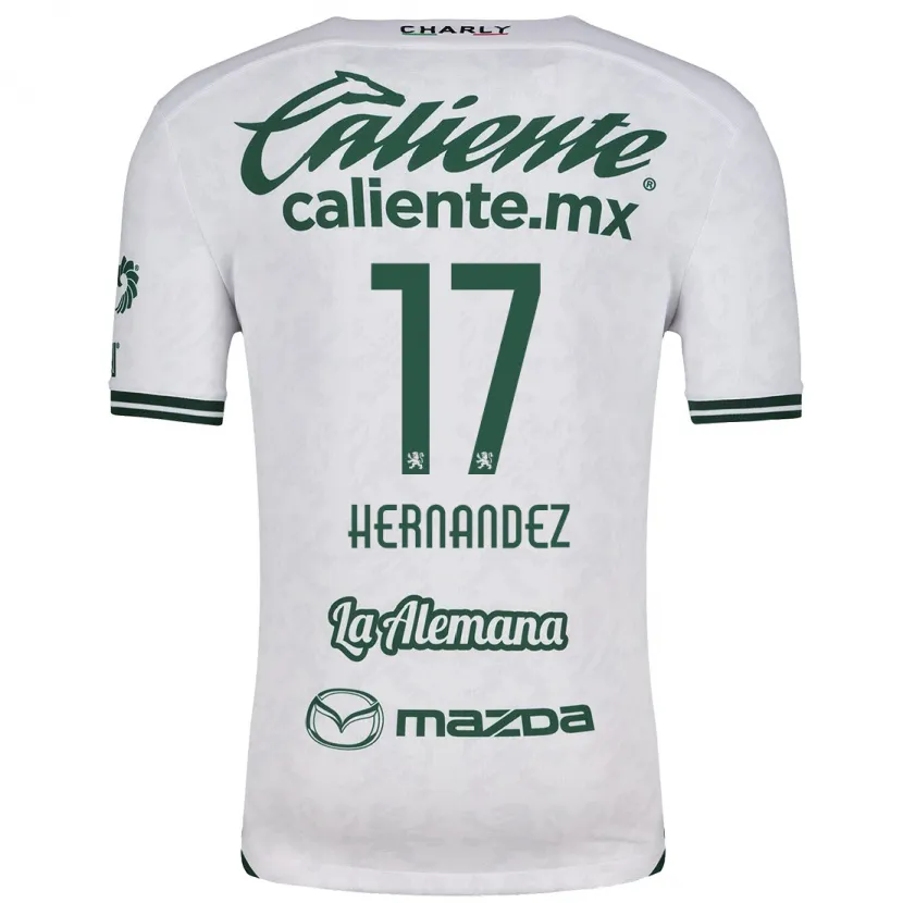 Danxen Män Daniel Hernández #17 Vit Grön Bortatröja Matchtröjor 2024/25 Tröjor T-Tröja