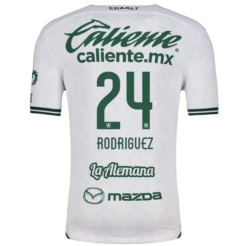 Danxen Män Osvaldo Rodríguez #24 Vit Grön Bortatröja Matchtröjor 2024/25 Tröjor T-Tröja