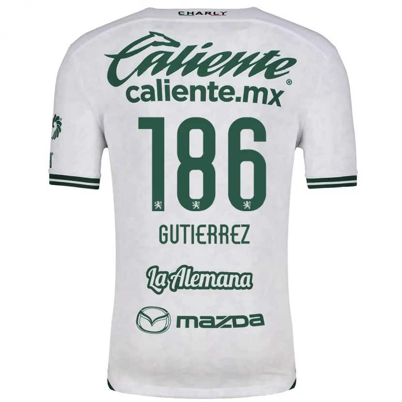 Danxen Män Alan Gutiérrez #186 Vit Grön Bortatröja Matchtröjor 2024/25 Tröjor T-Tröja