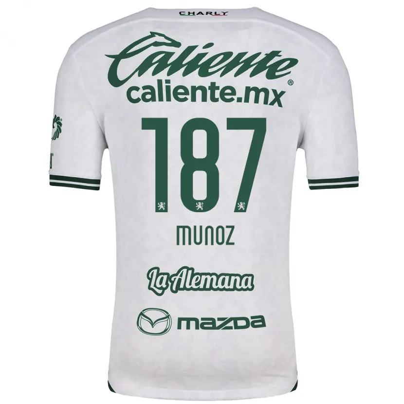 Danxen Män Diego Muñoz #187 Vit Grön Bortatröja Matchtröjor 2024/25 Tröjor T-Tröja