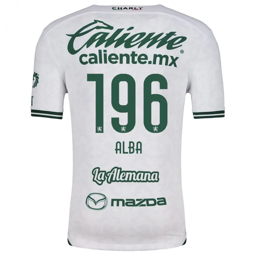 Danxen Män Óscar Alba #196 Vit Grön Bortatröja Matchtröjor 2024/25 Tröjor T-Tröja