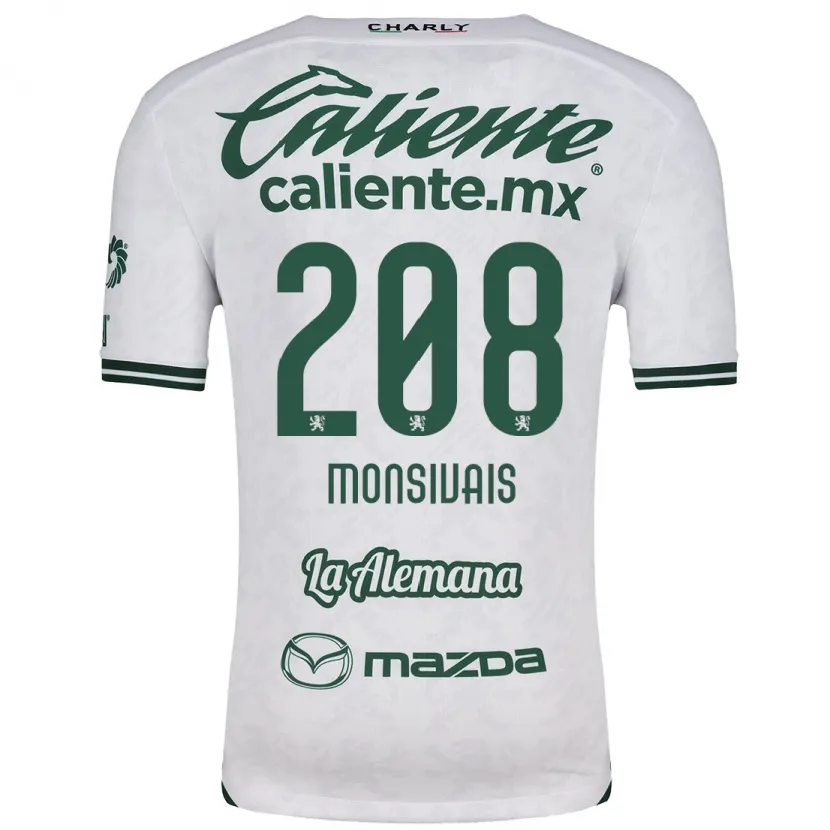 Danxen Män Daniel Monsivaís #208 Vit Grön Bortatröja Matchtröjor 2024/25 Tröjor T-Tröja
