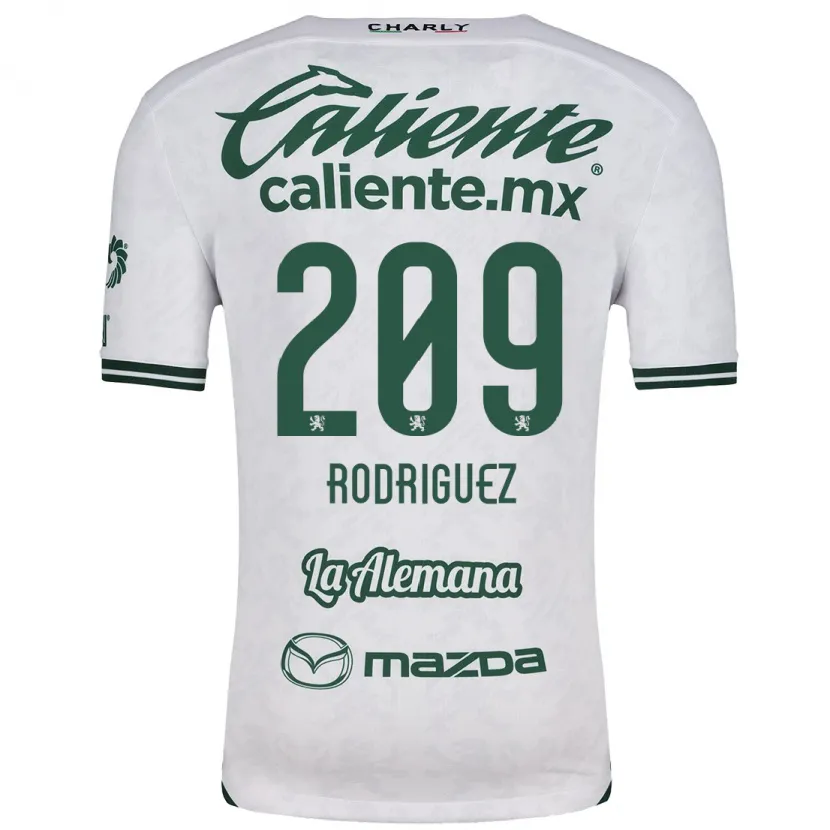 Danxen Män Víctor Rodríguez #209 Vit Grön Bortatröja Matchtröjor 2024/25 Tröjor T-Tröja