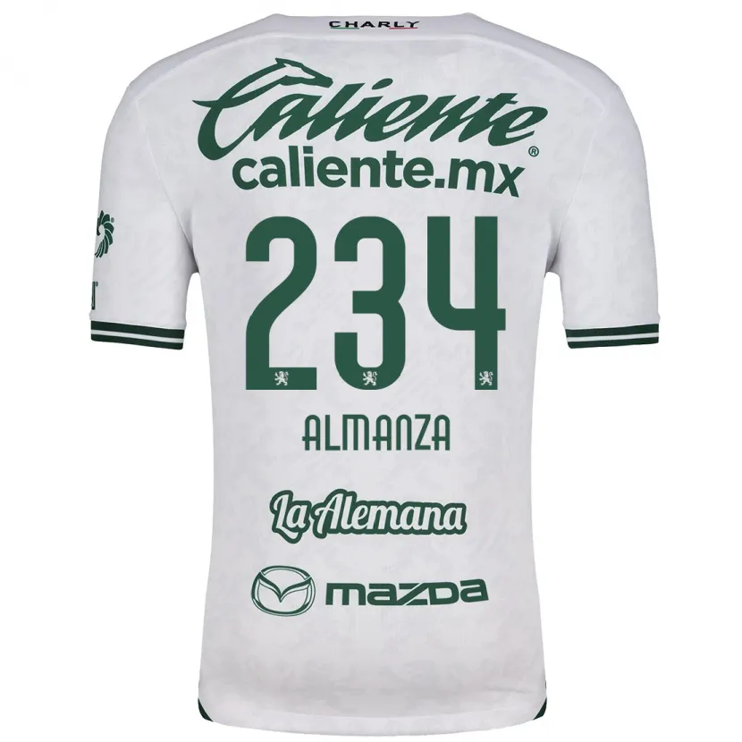 Danxen Män Román Almanza #234 Vit Grön Bortatröja Matchtröjor 2024/25 Tröjor T-Tröja